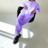 Women's Tracksuit Print Fleece Sportwear Suit Long Sleeve Oversize Female Hoodie Suits 2021 Sprig Casual Tracksuits Pants