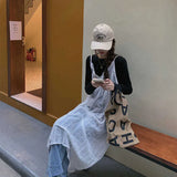 Women Summer Lace Tender Fashion Fairy Elegant French Style Vintage Baggy Girls Party Solid Simple Spaghetti-strap