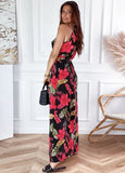Printed Sweet O-Neck Sleeveless Beach Maxi