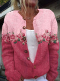 New 3D Printed Women's Cardigan Knitted Jacket Spring Autumn Shirt