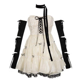Sexy Corset Dress Women Evening Party Elegant Y2k Mini Dress Female Beach Style Long Sleeve Korean Clothing 2023 Summer 425-1-Outfit