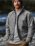 Spring New Men's Jacket Multi-Grain Multi-Pocket Retro Classic Jacket