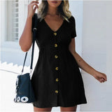 Dress Women 2021 Robe Femme Dress Sexy V Neck Short Sleeve Beach Casual Boho Pink Dress Plus Size Vestido De Mujer