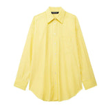 Spring And Summer New Striped Loose Shirt 3217253 Pajamas Trousers