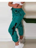 New Military Green Leisure Sports Ribbon Bag Trousers In Stock-Outfit