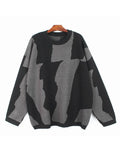 Blue Big Size Knitting Sweater Loose Fit Round Neck Long Sleeve Women Pullovers New Fashion Autumn Winter 2022