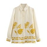 New Printed Blouse 3439193 Elastic Waist Shorts 3430193-Outfit
