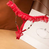 diamond thong ladies sexy lace full transparent hot hollow out sexy underwear M free take off low waist t pants