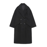 And Winter New Double-Breasted Loose Coat Coat-Outfit