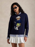 New Women's Round-Necked Bear Cartoon Casual Age-Reed Knitted