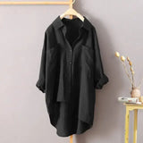 Spring Summer Streetwear Loose Solid Color Shirt Women's Clothing All-match Pockets Stylish Korean Single-breasted