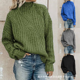 Toloer Lady High Collared Knitted Tops