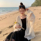 Women Hollow Out Thin Summer Sweet Preppy Style Ulzzang Solid All-match Korean Style Femme Simple Chic Daily Mujer