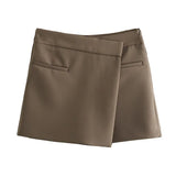 Women's Clothing INS Burst Asymmetrical Solid-Color Fashion Skirts