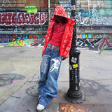 Retro Half-Necked Jacket Men's And Women's Young Lattice Double Hat