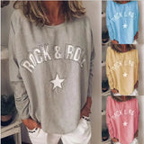 New Autumn And Winter Women's T-Shirt 2023 Is A Hot Seller Of Printed Diamond-Encrusted Round Collar Long-Sleeved Sweaters-Outfit
