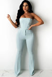 Sexy Strapless Pleated Top And Pant