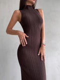 High-Neckless Tight Dress 2025 Spring And Summer New Elegant French