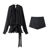 Temperament Lantern Dress Women's Spring New Short Skirt To Collect Irregular Lotus Leaf Edge