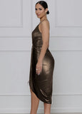Sexy Strap Metallic Irregular Party
