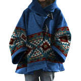 Winter Wish Amazon Ebay Autumn And Winter New Lady Loose Retro Print Wool Coat 5 Color 8
