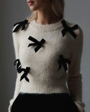Long-Sleeved Autumn And Winter Sweater Female Burst 2025 Solid Color Long Plush Jacket Knitting