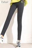 Winter Warm Women's Leggings Thicken Lambwool Fleece Woman Pants Casual Legging Trousers Up 10℃ Pantalon High