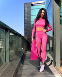 Out Seamless Sports Set Sport Outfits Women Black Two 2 Piece Crop Top Bra Leggings Workout Gym suit Fitness Sport