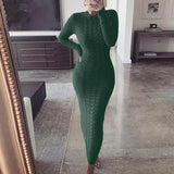 Dress Black Long Sleeve Plus Size Clothing Autumn Winter Fashion Twist Knitted Jumper Sweater Dresses For Women Casual