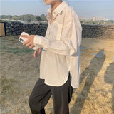 Women Solid Turn-down Sleeve Baggy Pockets Behind-slit Simple New Arrival Korean Style Elegant All-match Soft Female