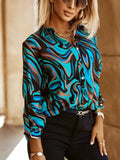 Casual Print Shirt Blouse Women Spring Fashion Button Long Sleeve Shirts For Women 2023 Office Lady Slim Blouses Top Femme-Outfit