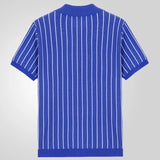Men's Summer New Striped Knit Dresses Short Sleeves Clip Business Polo