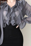 Temperament Skirt Suit Fashion 2 Piece Set for Women Thin Bandage Bow Shirt Bodycon Mini Skirts Outfits Fashion Korean