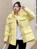 Warm Parka Snow Coat Women's 2022 Fashion Thicken Winter Hooded Loose Long Jacket Female Windproof Rainproof Warm