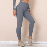 Seamless Gym Set Fitness Clothing Women Sports Clothing Sportswear Female Workout Legging Khaki Zipper Crop Top Sport