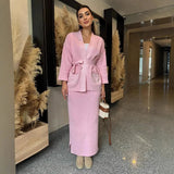 Autumn New Women's Pure Color Temperament With A Stylish Dress