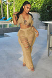 Knitted Cut Out Fringe Pants and Bikini Top 2 Piece Sets Womens Sexy Summer Beach Vacation Outfits 2023