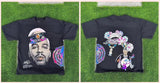 Men's T-Shirts Retro Portraits Print Short-Sleeved T-Shirts Y2k Gothic Harajuku Hip-Hop Couple Relaxed-Outfit
