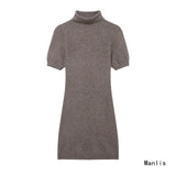 2025 Spring New Dizzy Mesh Knitting Splicing Shoulder Lady T-Shirt Folded