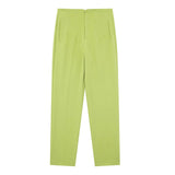 Fashionable Multi-Color Pendant High-Waisted Straight Harlan Casual Suit Trousers In Spring And Summer 2024-Outfit