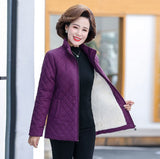 Winter Jacket Women 2021 New Solid Plus Velvet Cotton Padded Coat Plus Size 5XL Thin Short Jacket Middle-aged Female