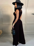 Sexy Sleeveless Top And Wide Pant 2 Piece