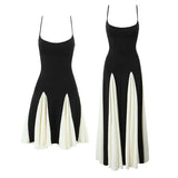 Low Breast Hanging Long Dress Spring 2025 Splicing Party Sexy
