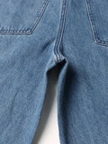 Women's Jeans High Waist Full Diamond Luxury High Quality Straight Wide Leg Denim Pants 2024 Summer New Fashion 29L6127-Outfit