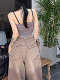 American Style Gradient Slimming Boyfriend Jeans-Outfit