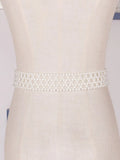 Korean Fashion Accessories Belt For Women Patchwork Pearl Solid Cut Out Minimalist Belts Female 2022 Summer