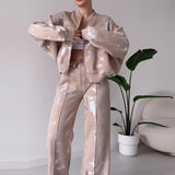 Fashion Solid Color Sequine Design Trend Explosion Jacket Suit In Autumn