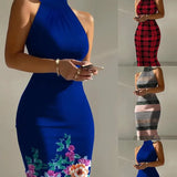 Independent Station Popular Style New Print Sleeveless Dress Women's Spot-Outfit