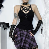 Summer 2024 New Spicy Girls' Vest Is Dark, Temperamental, Pentagram Basic Suspenders-Outfit