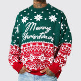 Men's Autumn/Winter Christmas Knitted Christmas Jackcase Christmas T-Shirts With Loose Hooded Sweater